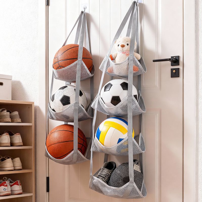 Sports Equipment Organizer Garage - حقيبة تخزين كرات معلقة على الحائط