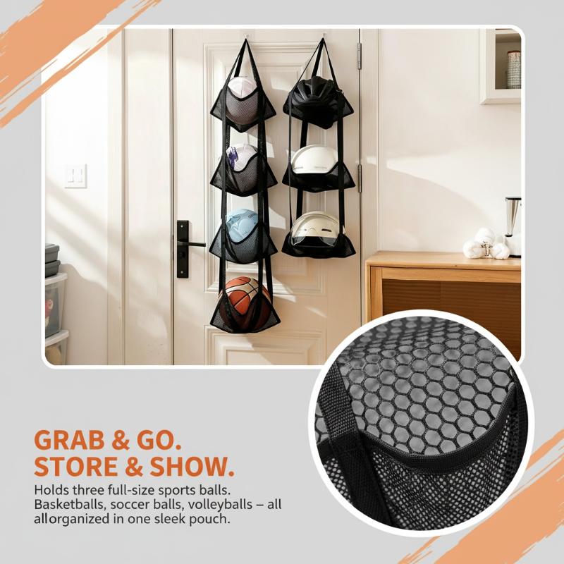 حقيبة شبكية لتخزين كرة السلة م - مراجعة Sports Equipment Organizer Garage وسعره