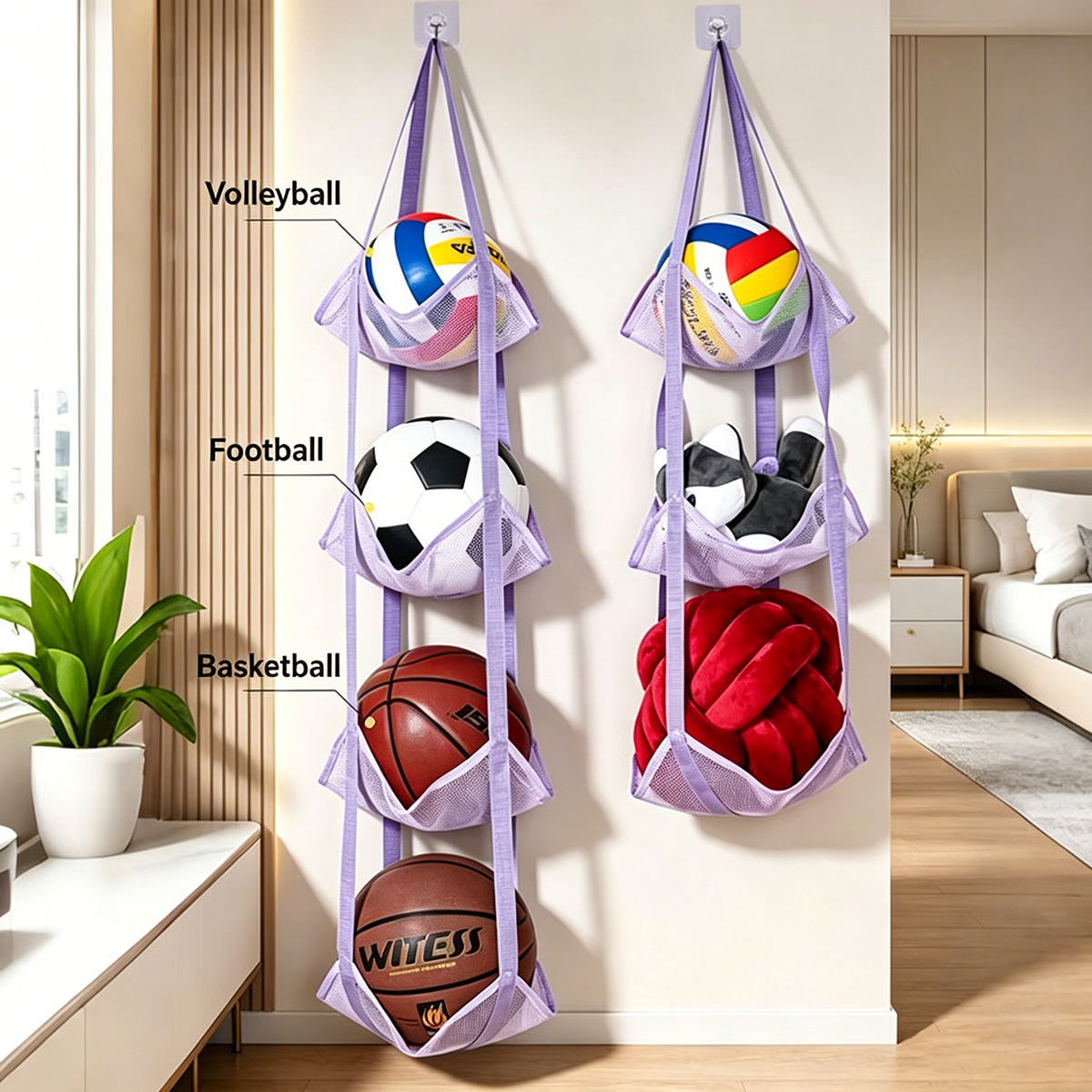 حقيبة تخزين كرات معلقة بـ 3/4  - مراجعة Sports Equipment For Volleyball وسعره